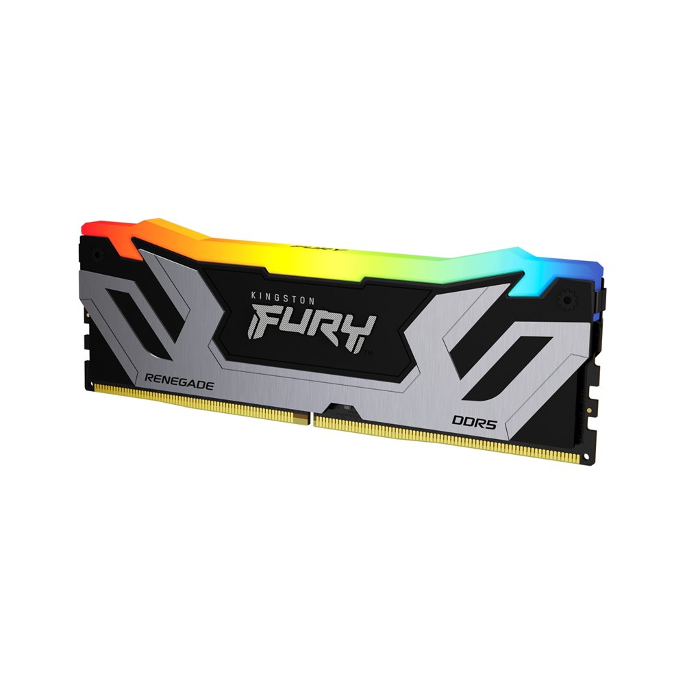 kingston technology fury 24gb 8400mt/s ddr5 cl40 cudimm renegade rgb silver xmp