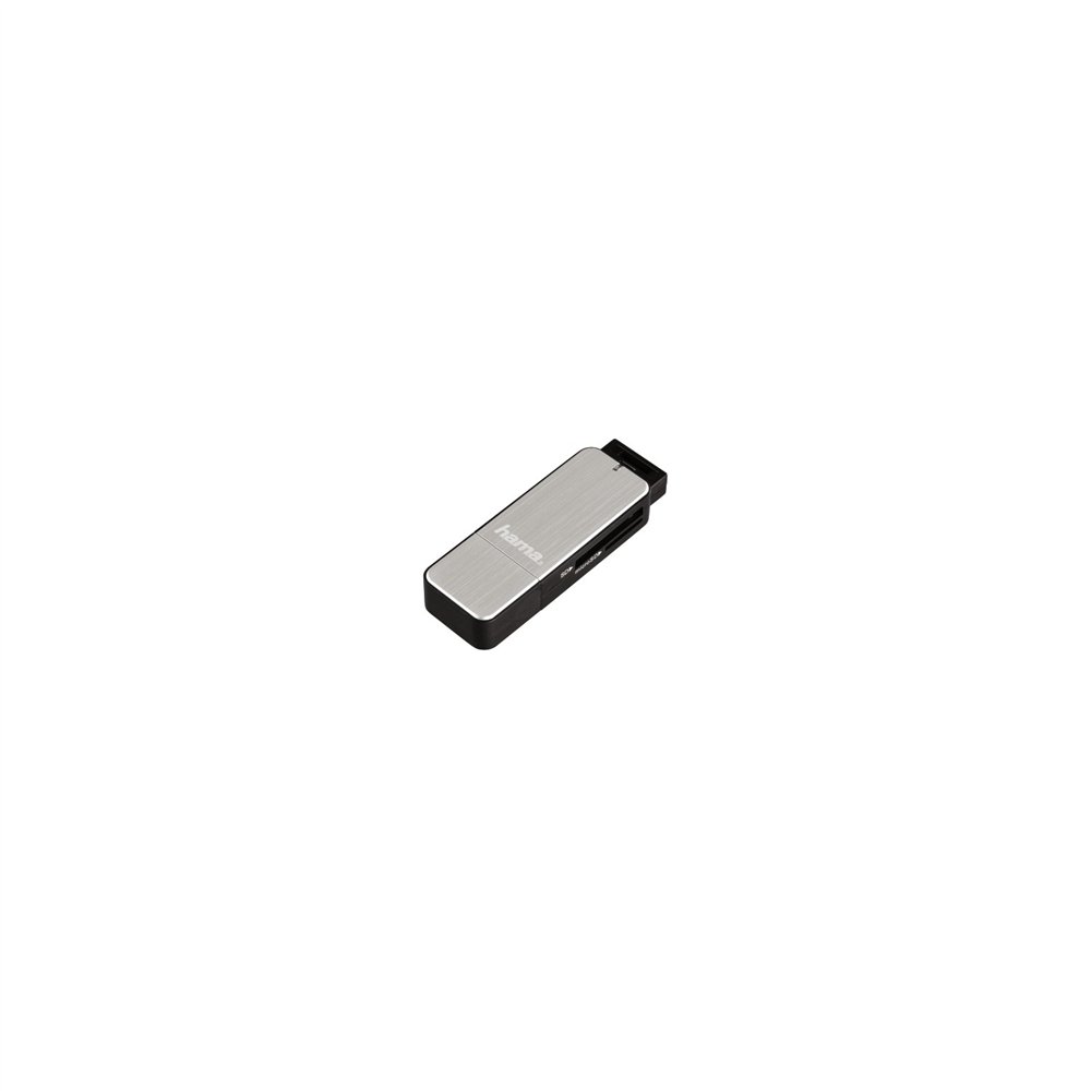 hama 123900 lector de tarjeta usb 3.2 gen 1 (3.1 gen 1) negro, plata