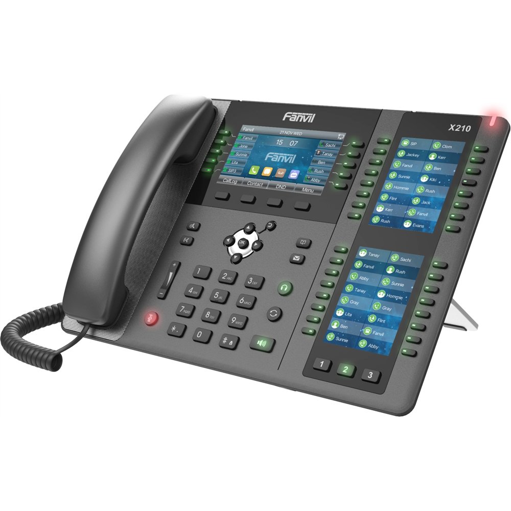 fanvil x210 v2 teléfono ip negro 20 líneas lcd