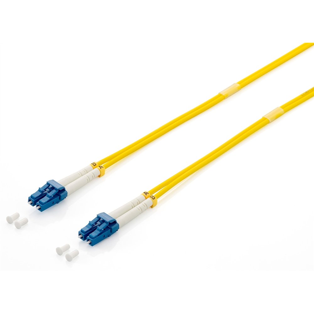 equip 254436 cable de fibra óptica e infiniband 10 m lc amarillo