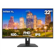 nilox monitor 32 ips 4ms hdmi vga 100hz pantalla para pc 81,3 cm (32") 1920 x 1080 pixeles full hd lcd