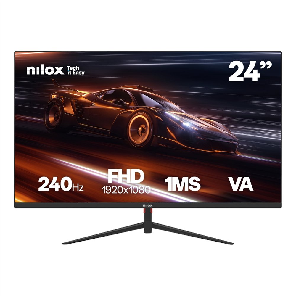 nilox monitor 24 gaming fhd 240hz pantalla para pc 61 cm (24") full hd lcd negro
