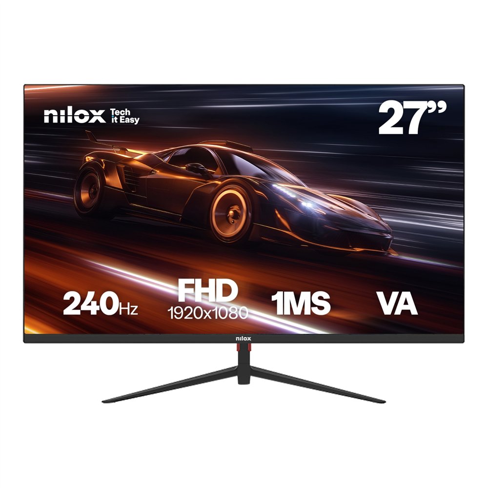 nilox monitor 27 gaming fhd 240hz pantalla para pc 68,6 cm (27") 1920 x 1080 pixeles full hd lcd negro