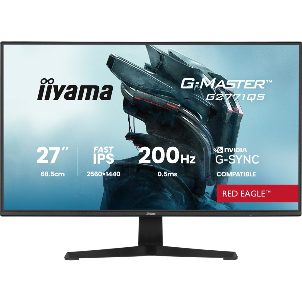 iiyama g-master g2771qs-b1 pantalla para pc 68,6 cm (27") 2560 x 1440 pixeles wide quad hd negro