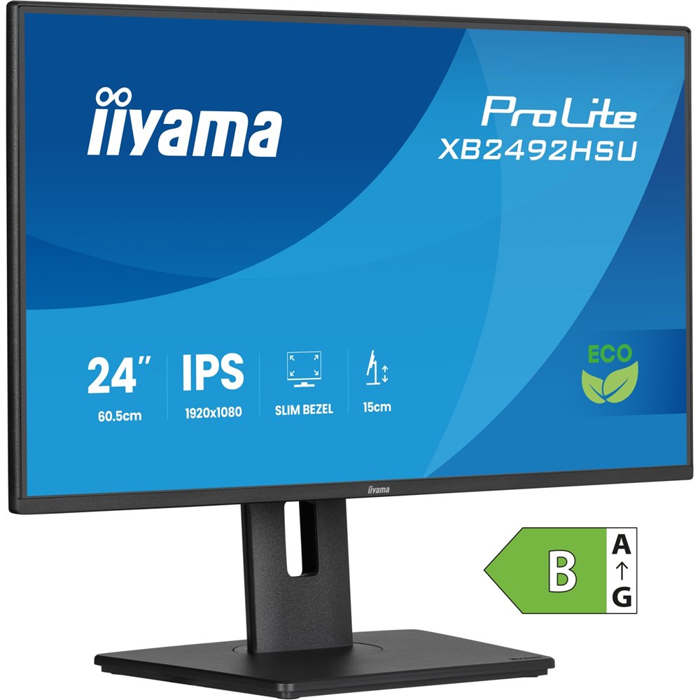 iiyama prolite xb2492hsu-b1 pantalla para pc 61 cm (24") 1920 x 1080 pixeles full hd led negro