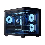 aerocool p300c argb cristal templado negro