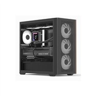 aerocool d301a mini tower negro, madera