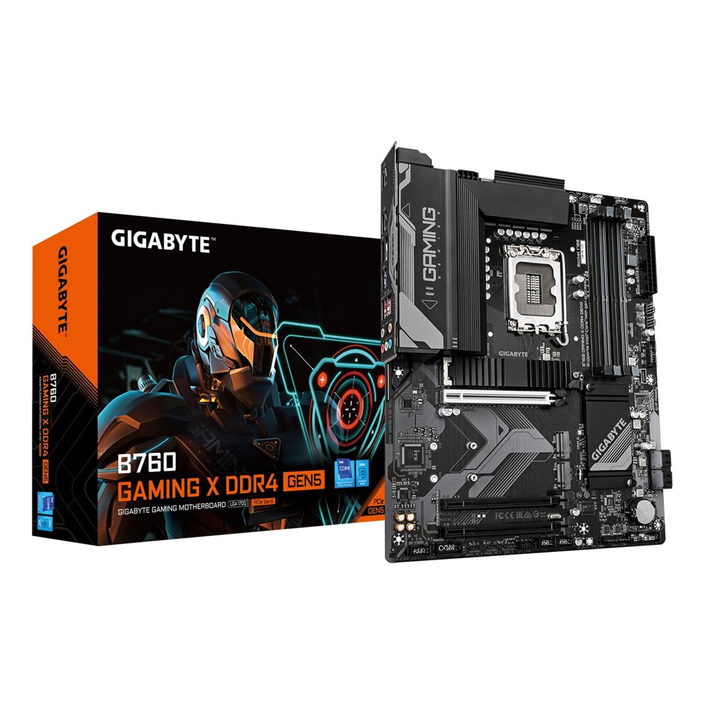 gigabyte b760 gaming x ddr4 gen5 placa base – compatible con procesadores intel core 14ᵃ generación, vrm de 8+1+1 fases, hasta 5