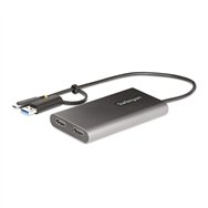 startech.com adaptador usb-c a hdmi doble - usb tipo c a 2 monitores hdmi - 4k 60hz - entrega de alimentación pd de 100w con pas