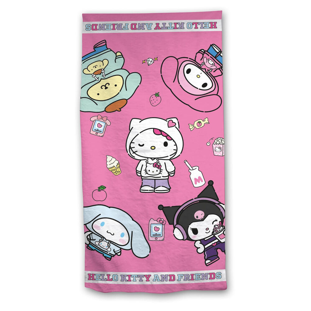 toalla hello kitty & friends microfibra