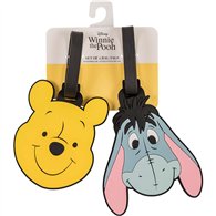 set 2 etiquetas de equipaje winnie the pooh disney