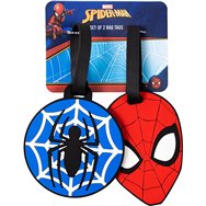 set 2 etiquetas de equipaje spiderman marvel