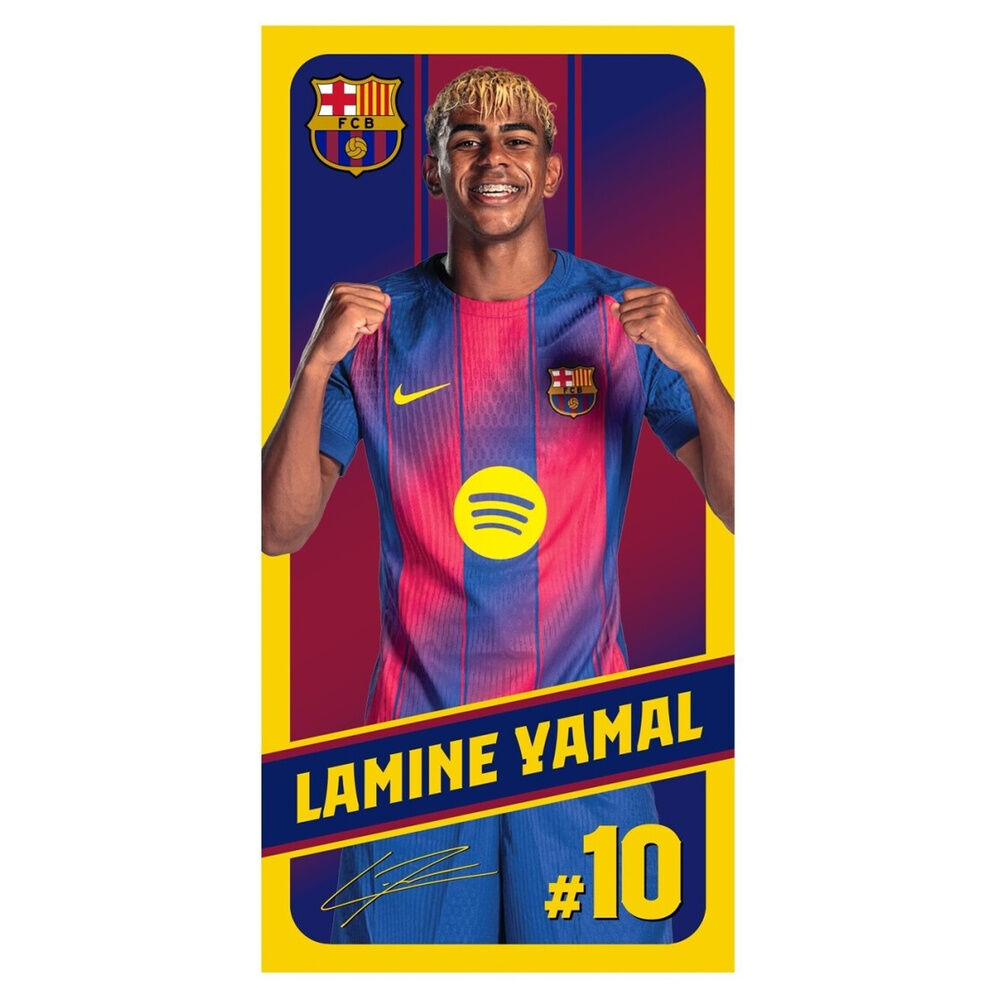 toalla lamine yamal f.c barcelona microfibra