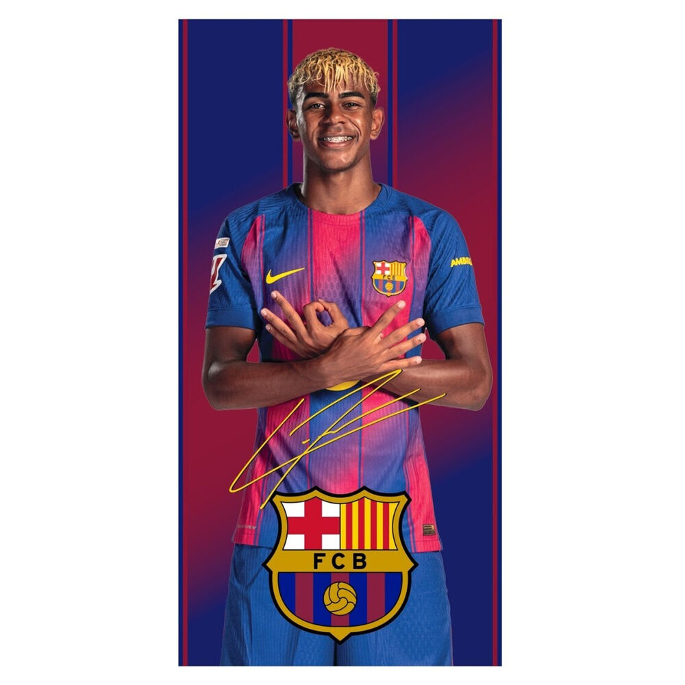 toalla lamine yamal f.c barcelona microfibra