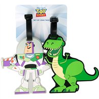 set 2 etiquetas de equipaje toy story disney pixar