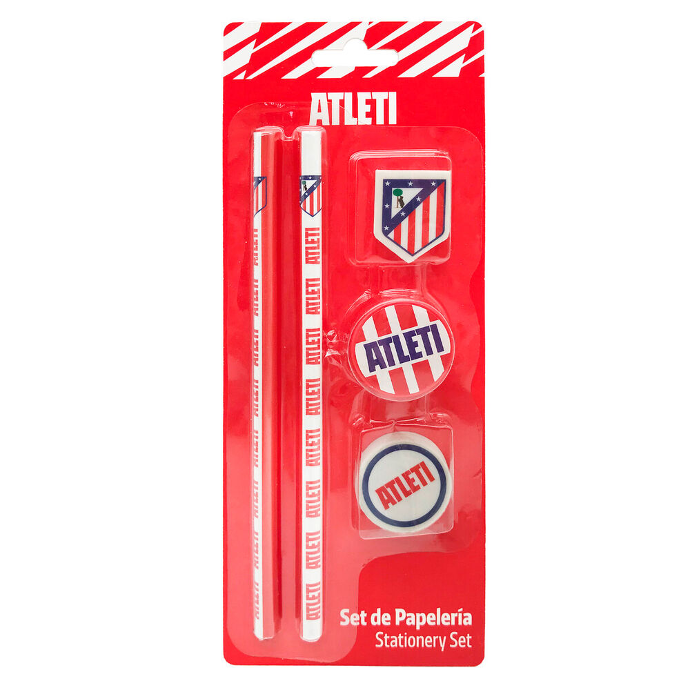 blister papeleria atletico de madrid 5pzs