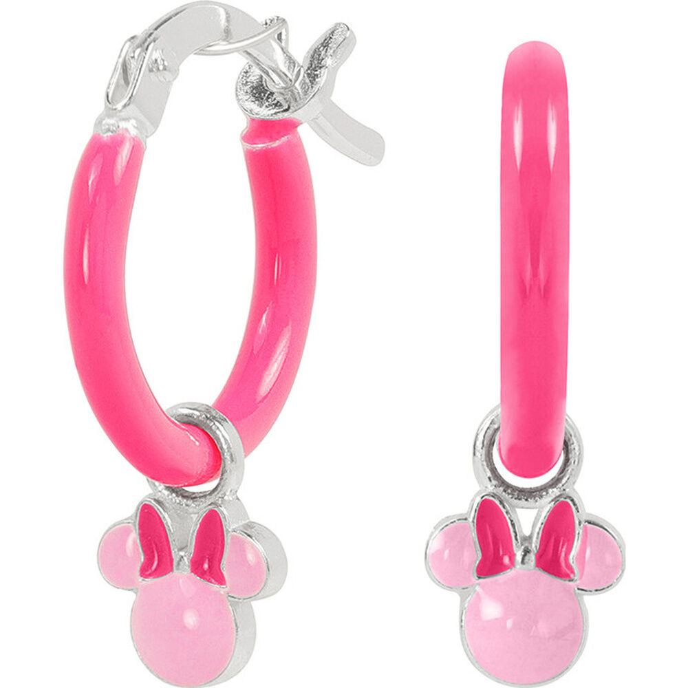 pendientes charm minnie disney plata