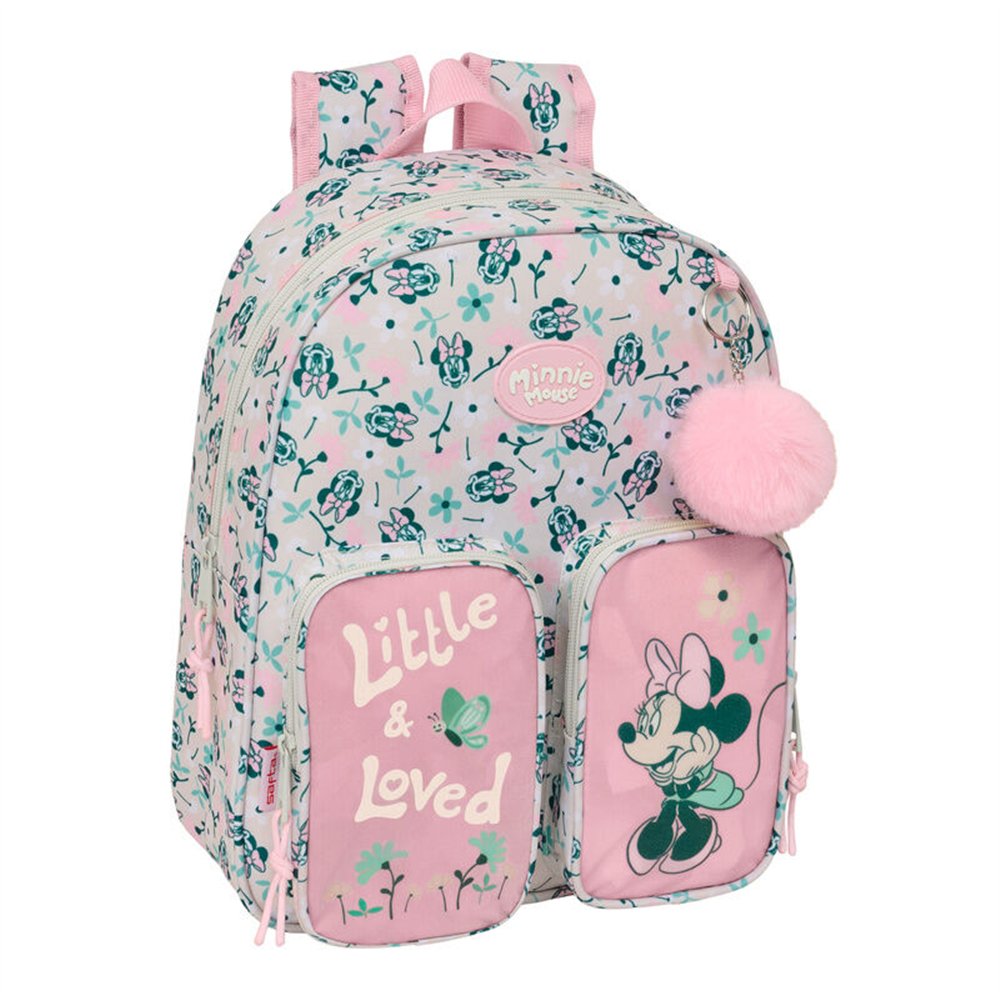 mochila minty minnie disney 34cm adaptable