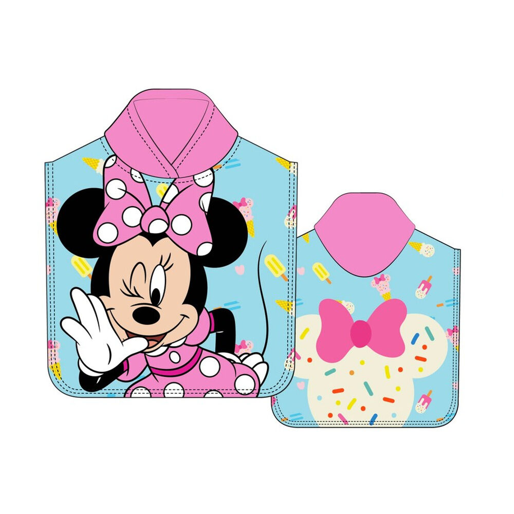 poncho toalla minnie disney microfibra