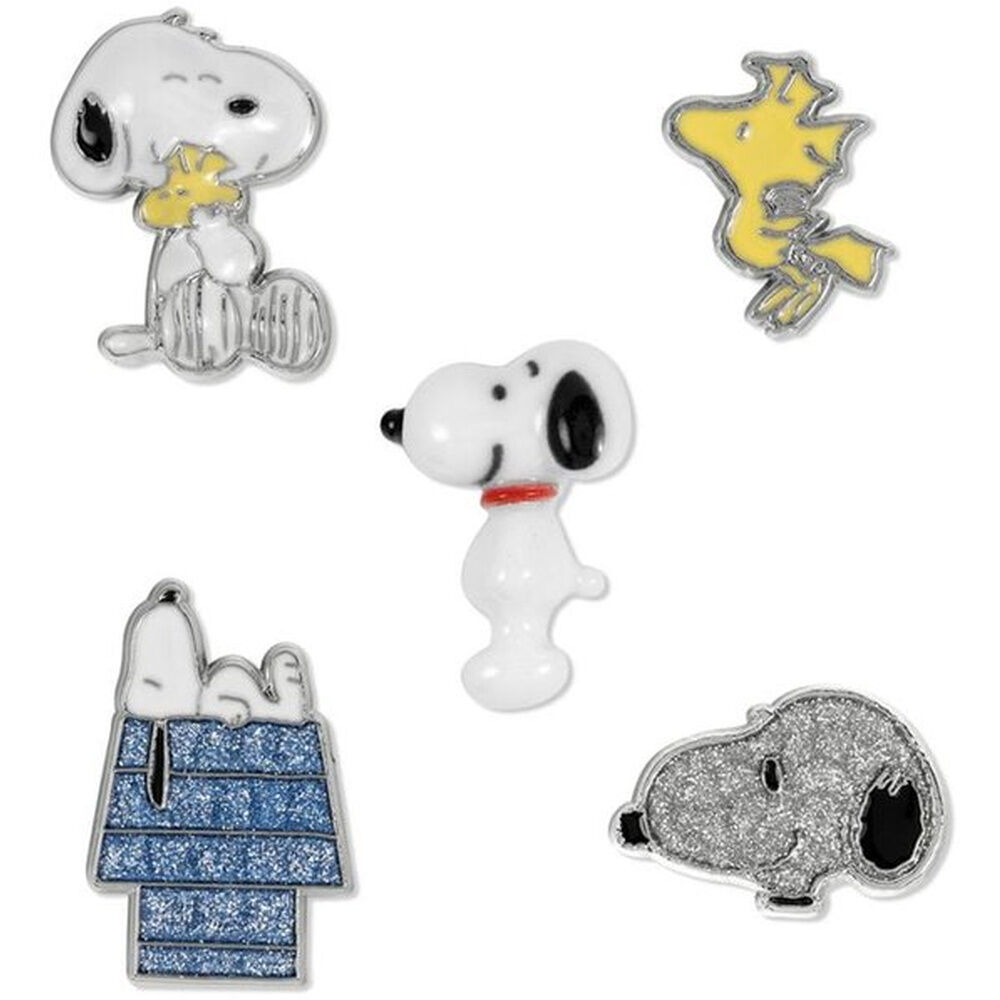 set 5 pins snoopy peanuts