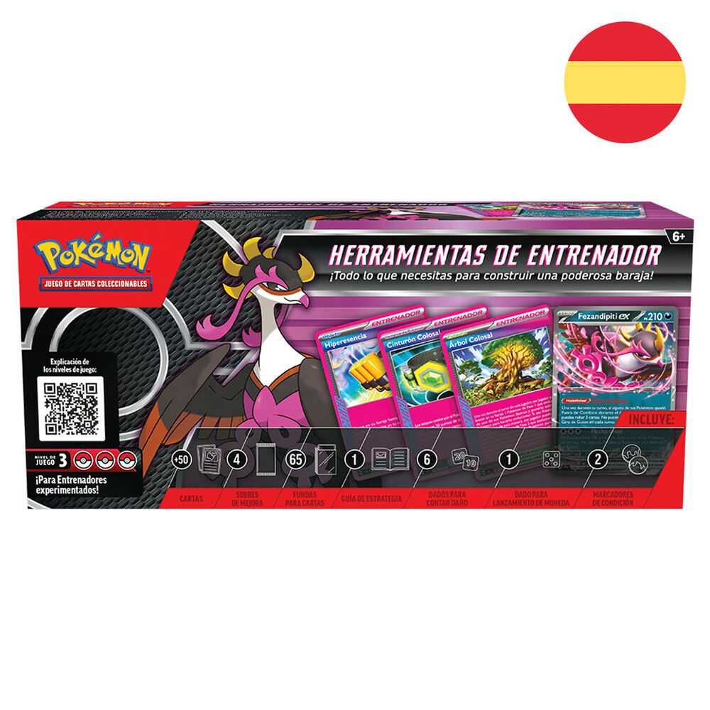 estuche kit herramientas de entrenador juego cartas coleccionables pokemon español