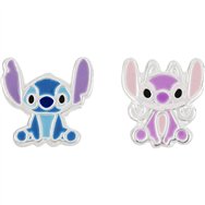 pendientes angel & stitch disney plata