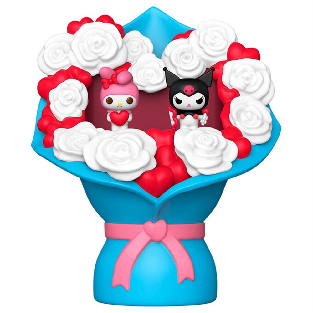 figura bitty pop bouquet hello kitty my melody and kuromi san valentin