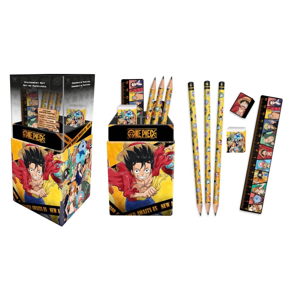 portalapices con papeleria one piece