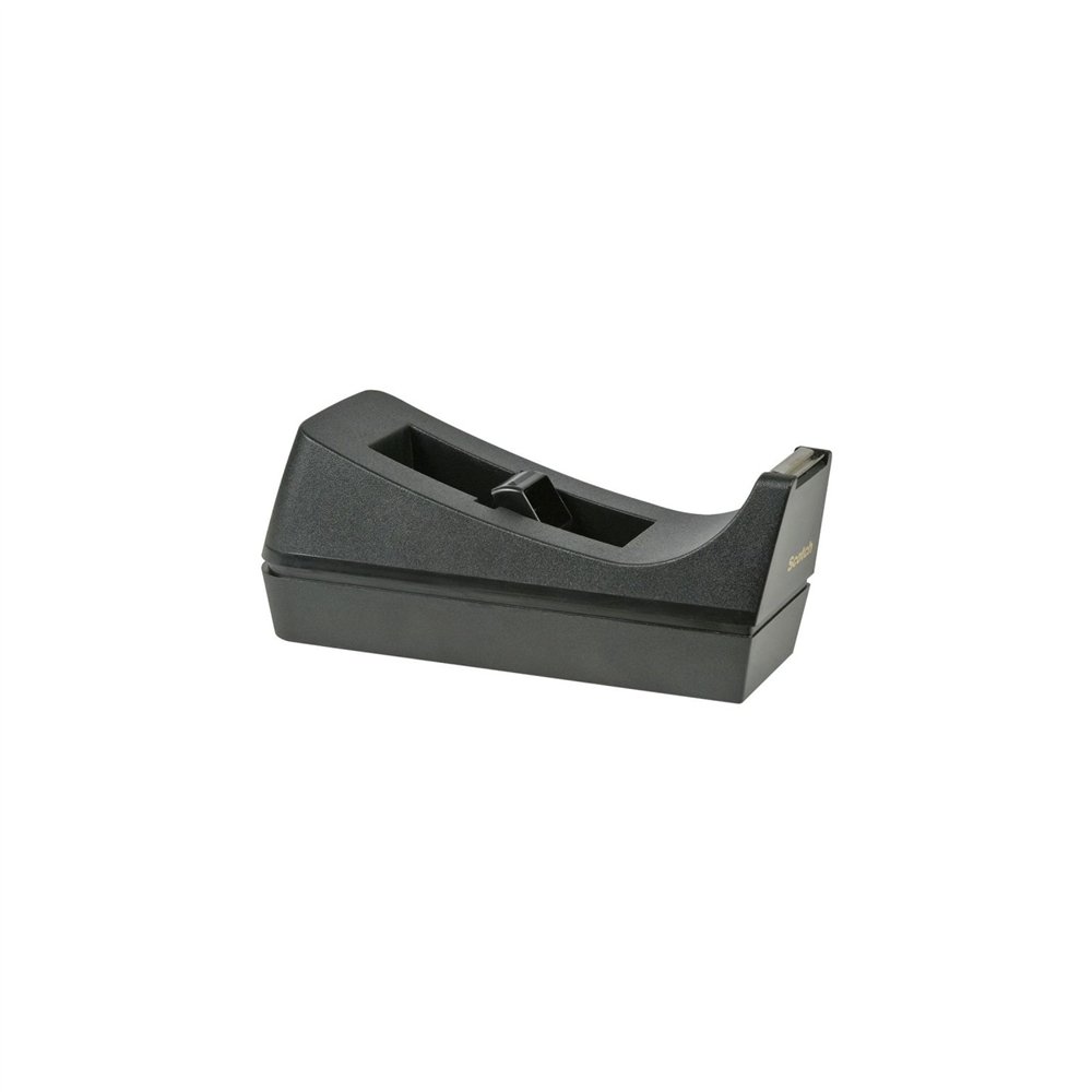 dispensador 3m color negro para rollos de cinta adhesiva de 38 metros - fabricado con plastico reciclado 100% 70005150167