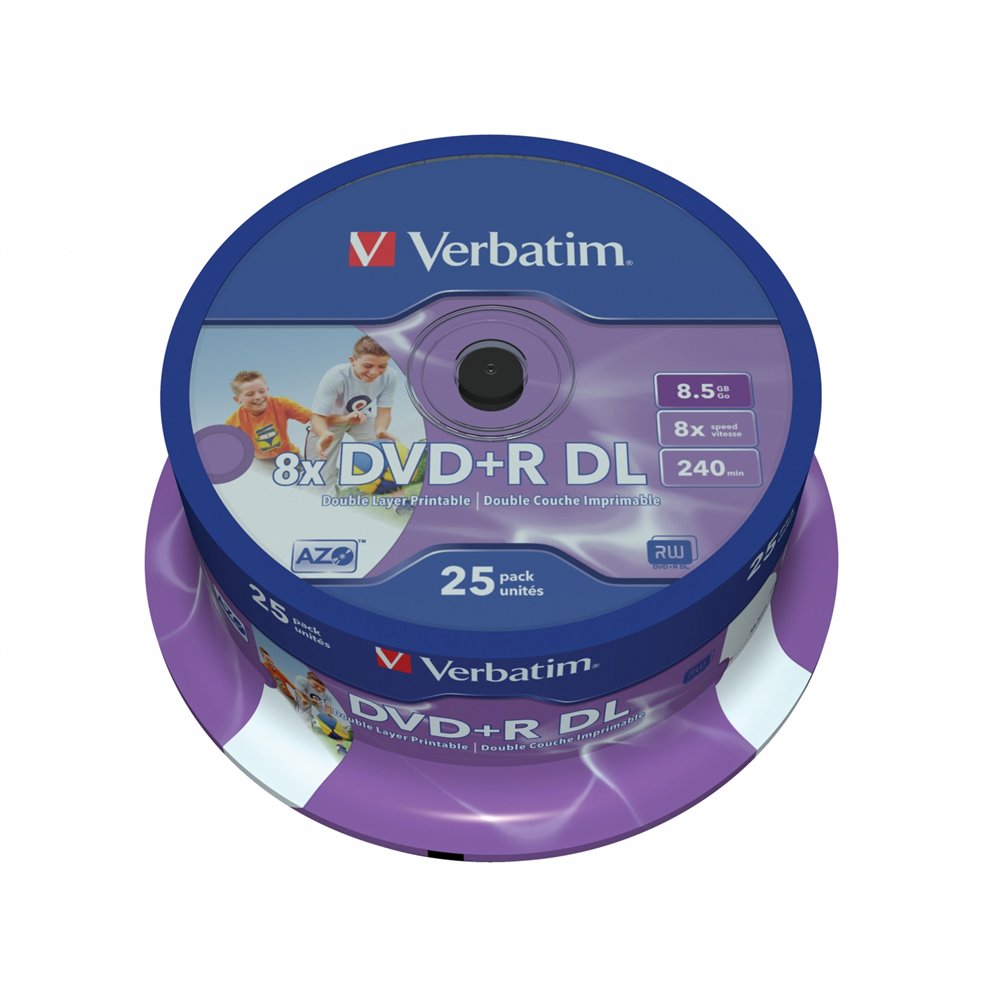 verbatim 43667 dvd en blanco 8,5 gb dvd+r dl 25 pieza(s)