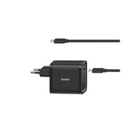 hama | cargador universal de portátil usb c de 45w, carga rápida, color negro