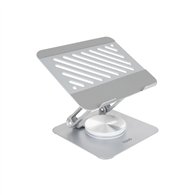 tooq soporte de sobremesa con rotación 360° y ajustable para dispositivos de hasta 13”, color plata