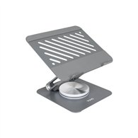 tooq soporte elevador con rotación 360° y ajustable, para dispositivos de hasta 13”, color gris oscuro