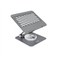 tooq soporte elevador con rotación 360° y ajustable, para dispositivos de hasta 13”, color gris oscuro