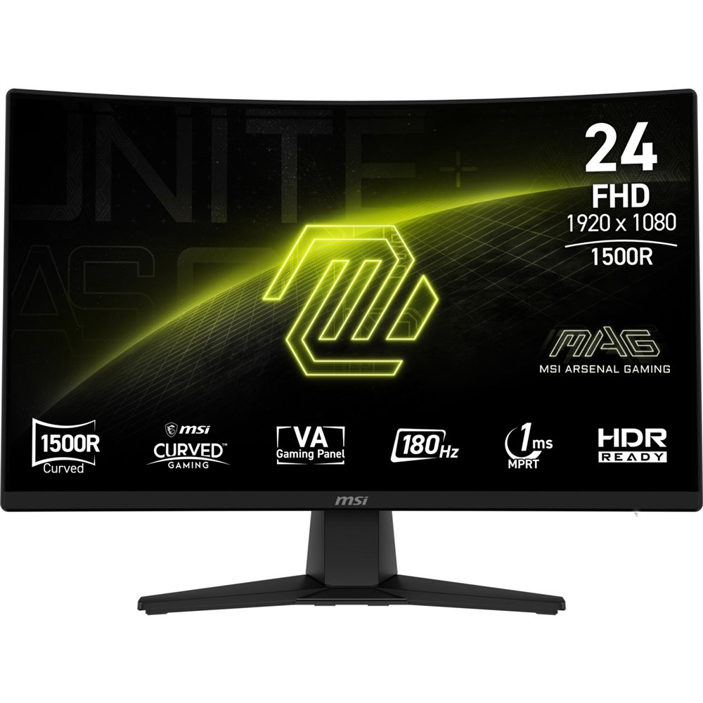 msi mag 242c pantalla para pc 59,9 cm (23.6") 1920 x 1080 pixeles full hd lcd negro