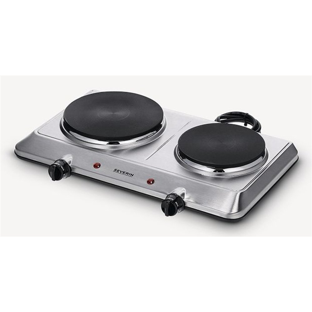 severin dk 1014 hobs acero inoxidable encimera 45.5 cm hornillo eléctrico / placa eléctrica 2 zona(s)