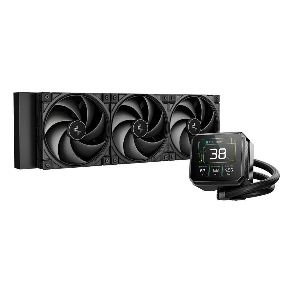 deepcool spartacus 360 procesador kit de refrigeración líquida 12 cm negro