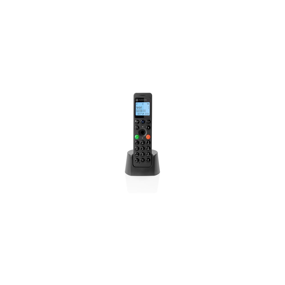 motorola dot201 teléfono dect identificador de llamadas negro
