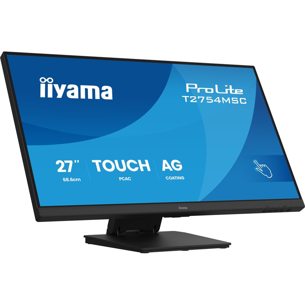 iiyama prolite t2754msc-b2ag pantalla para pc 68,6 cm (27") 1920 x 1080 pixeles full hd led pantalla táctil multi-usuario negro