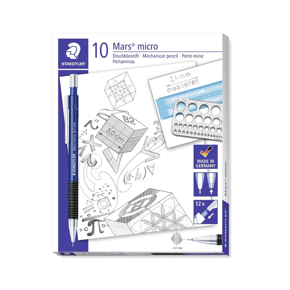 staedtler mars micro 775 lápiz mecánico 0,7 mm b 10 pieza(s)