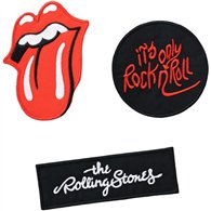 set 3 parches rolling stones