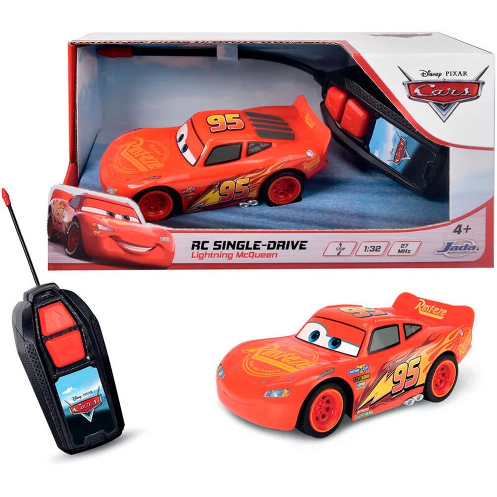 coche radio control rayo mcqueen cars disney pixar 1:32