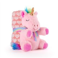 peluche + manta suave unicornio lily 22cm