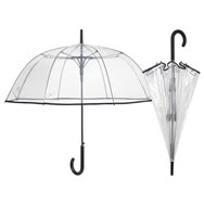 paraguas automatico transparente borde negro 61cm surtido