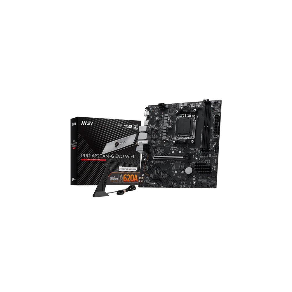 msi pro a620am-g evo wifi amd a620a zócalo am5 micro atx