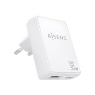 cargador pared aisens gan 30w usb-a/c (asch-30w2p074-w)