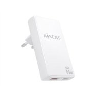 cargador pared aisens gan 65w udb-a/c (asch-65w2p076-w)