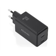 cargador pared aisens gan 65w 2usb-c (asch-65w2p079-bk)
