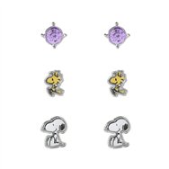 set 3 pares de pendientes snoopy