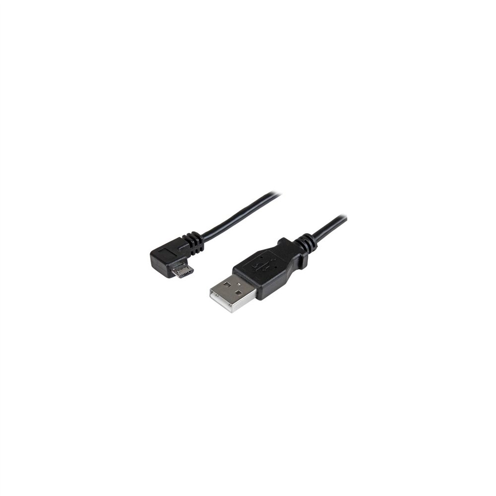startech.com cable de 1m usb 2.0 tipo-a macho a micro usb b macho con conector acodado a la derecha - cable de carga y sincroniz